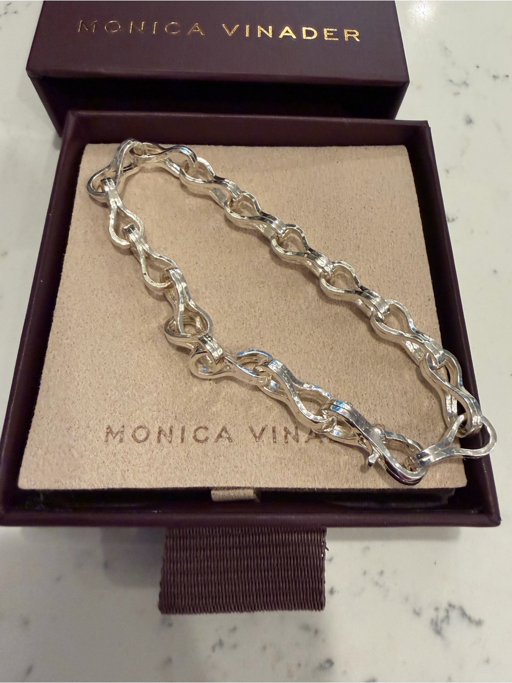 Monica Vinader Sterling silver infinite chain bracelet